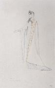 Fernand Khnopff Costume Drawing For Le Roi Arthus Genievre France oil painting artist